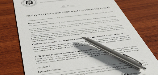 Prašymas patvirtinti deklaraciją apie statybos užbaigimą: Jūsų kelias į teisėtą būstą