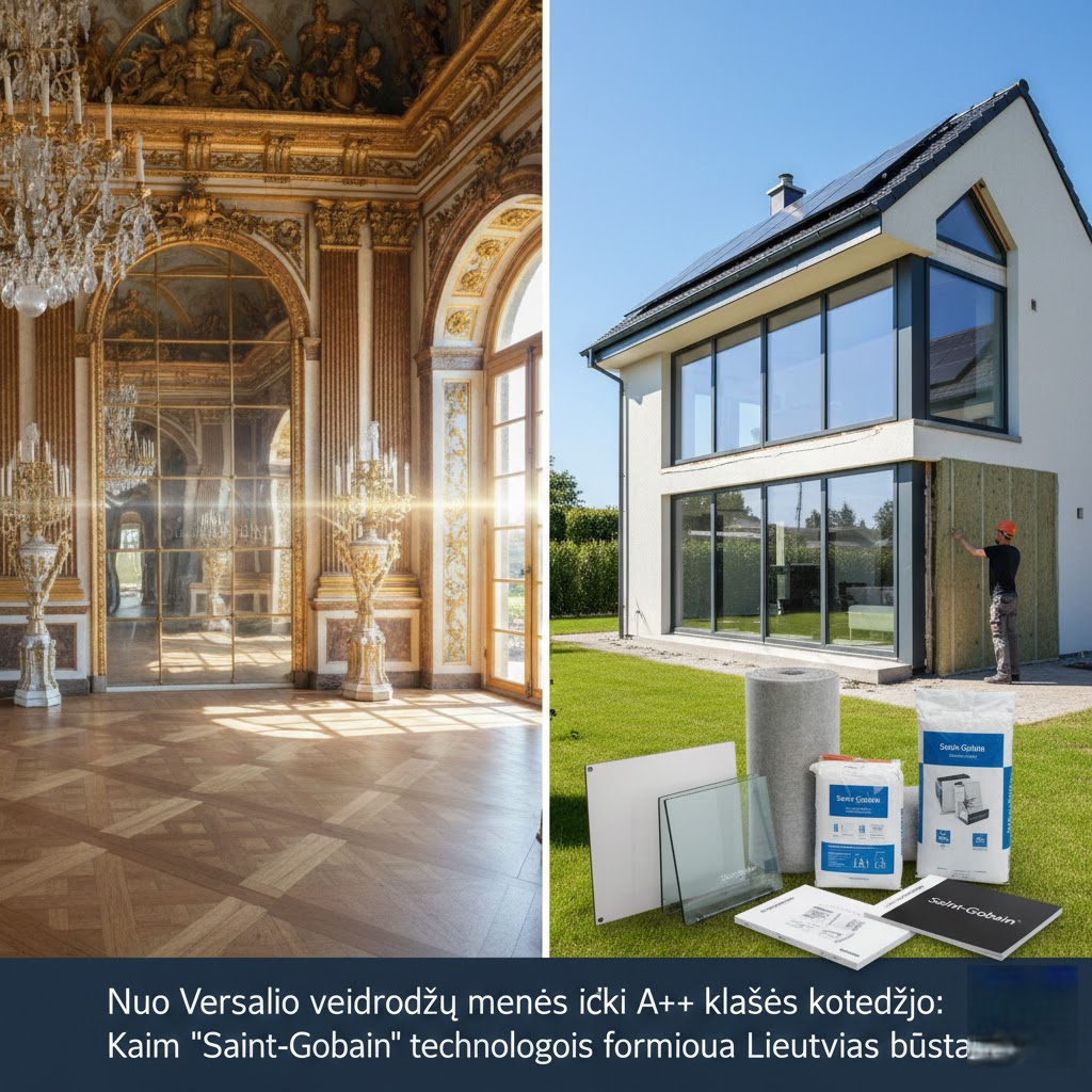 Nuo Versalio veidrodžių menės iki A++ klasės kotedžo: Kaip „Saint-Gobain“ technologijos formuoja Lietuvos būstą