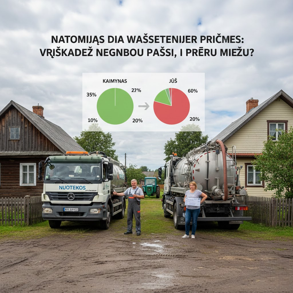 Nuotekų išvežimo kainos anatomija: kodėl kaimynas moka mažiau, o jūs – brangiau?