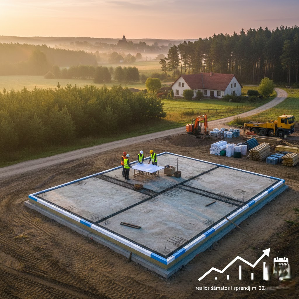 Plokštuminių pamatų kaina: investicijos grąža, realios sąmatos ir sprendimai 2025 metams
