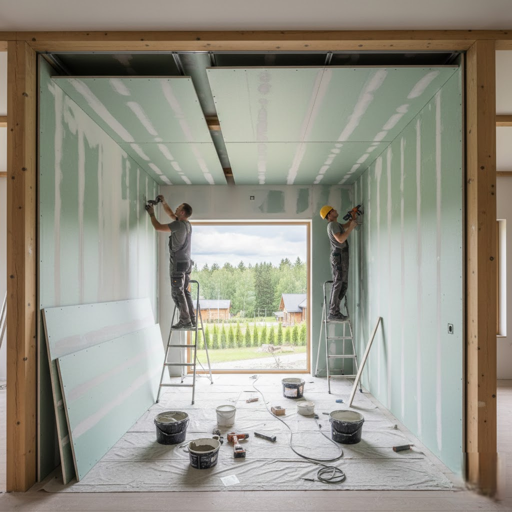 Gipskartonio evoliucija jūsų namuose: strategijos patvarioms sienoms ir luboms