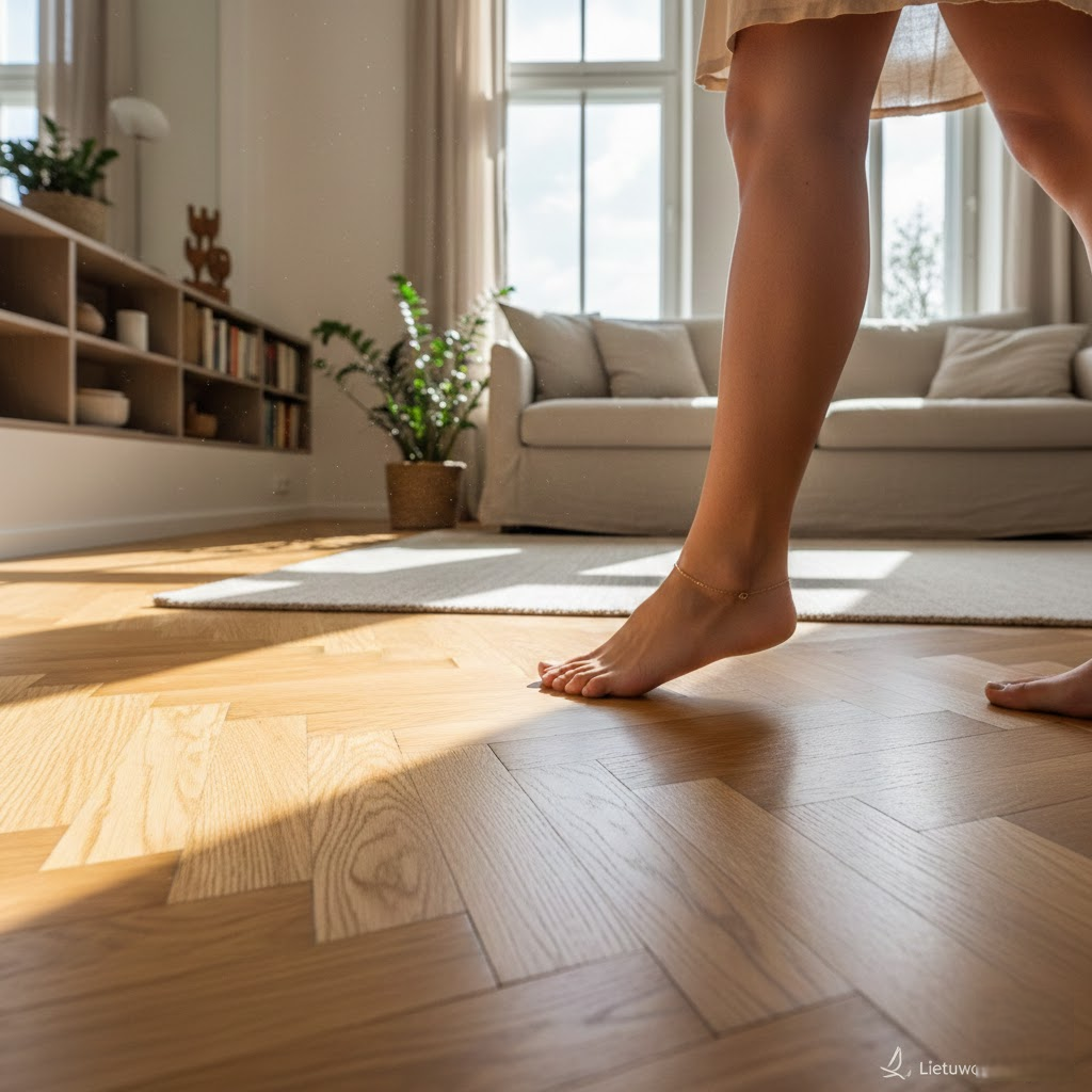 Ąžuolo parketas: Investicija į gyvenimo kokybę, kuri atsiperka su kiekvienu žingsniu