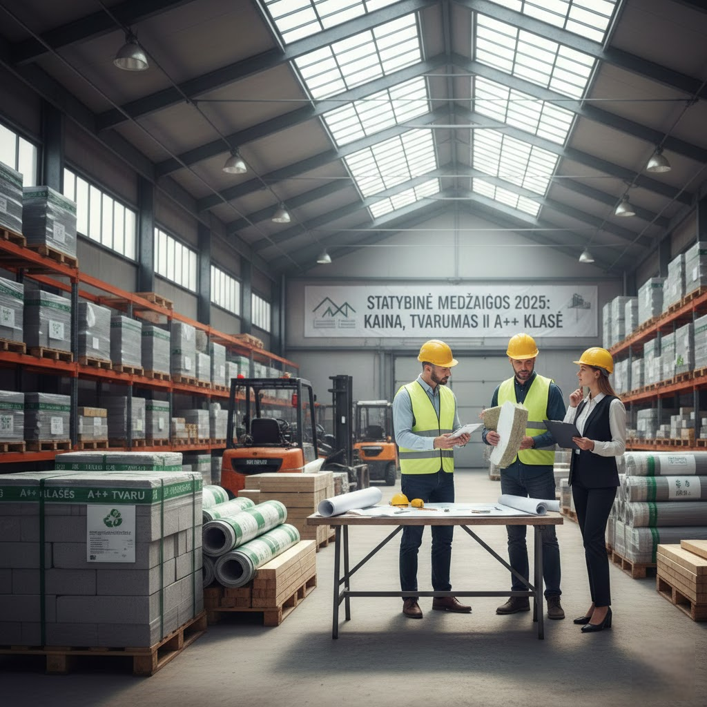 Statybinės medžiagos 2025-iesiems: Strateginis pasirinkimas tarp kainos, tvarumo ir A++ klasės reikalavimų