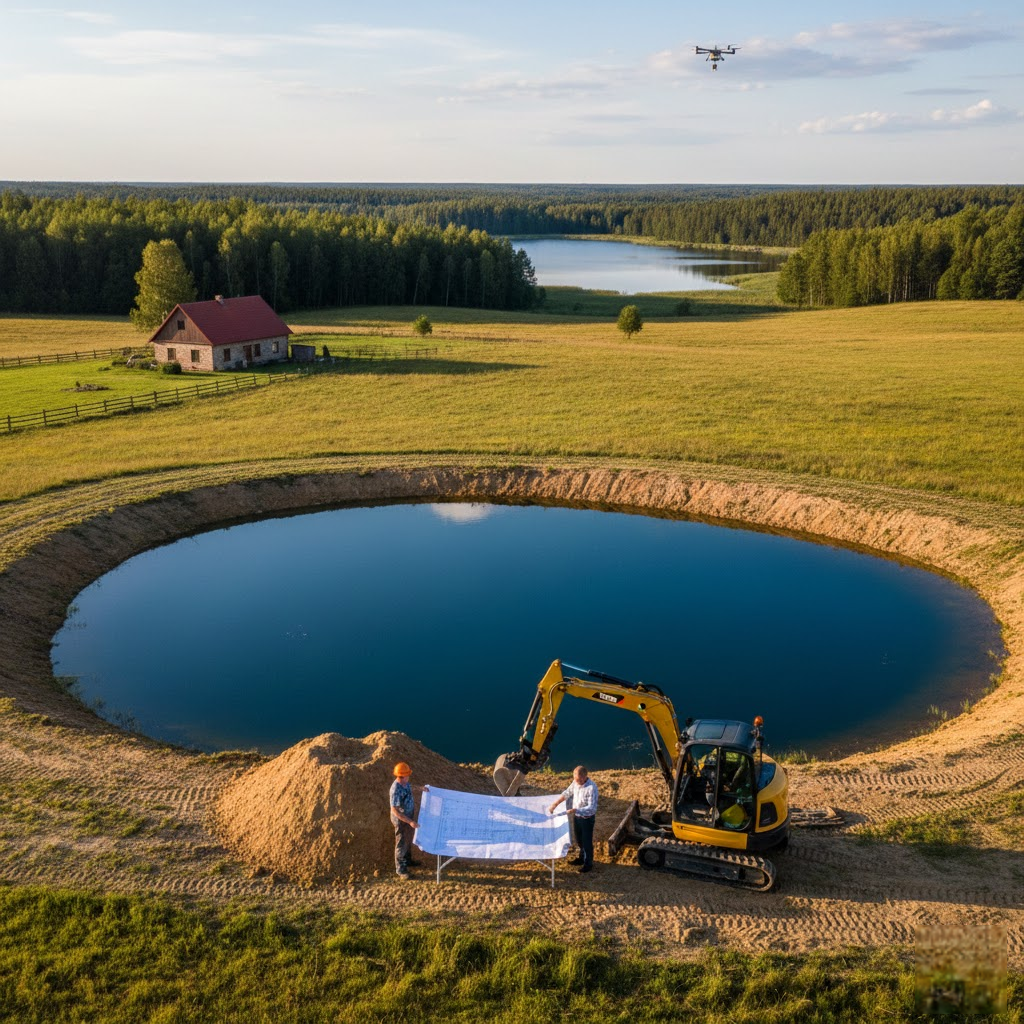Svajonė apie nuosavą ežerą: Realybė, biurokratija ir techniniai niuansai planuojantiems kasti tvenkinį