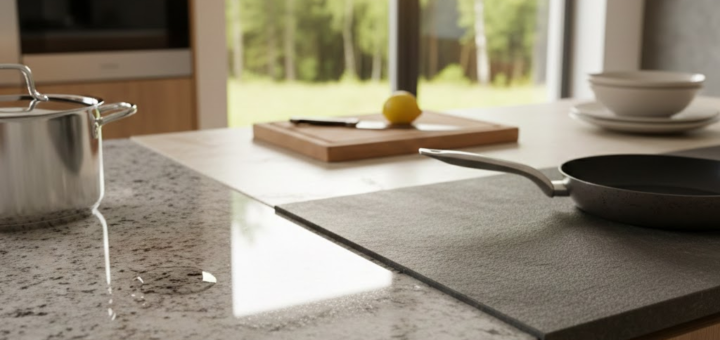 Natūralus akmuo, kvarcas ar keramika? Kuris sprendimas Jūsų virtuvei tarnaus amžinai?