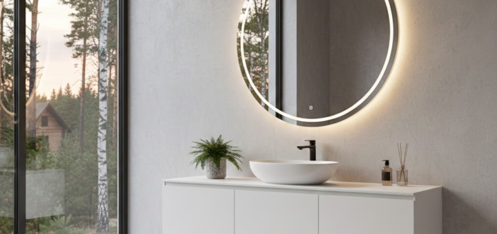 Šviesos žaismas ir moderni estetika: Kaip veidrodis su apšvietimu keičia namų erdvę