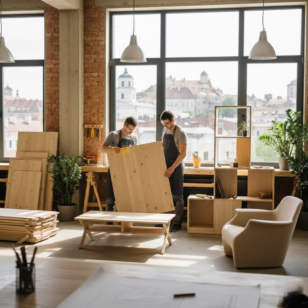 Klijuotos Medienos Renesansas: Kaip Baldinis Skydas Keičia Šiuolaikinį Interjerą ir Meistrų Įpročius