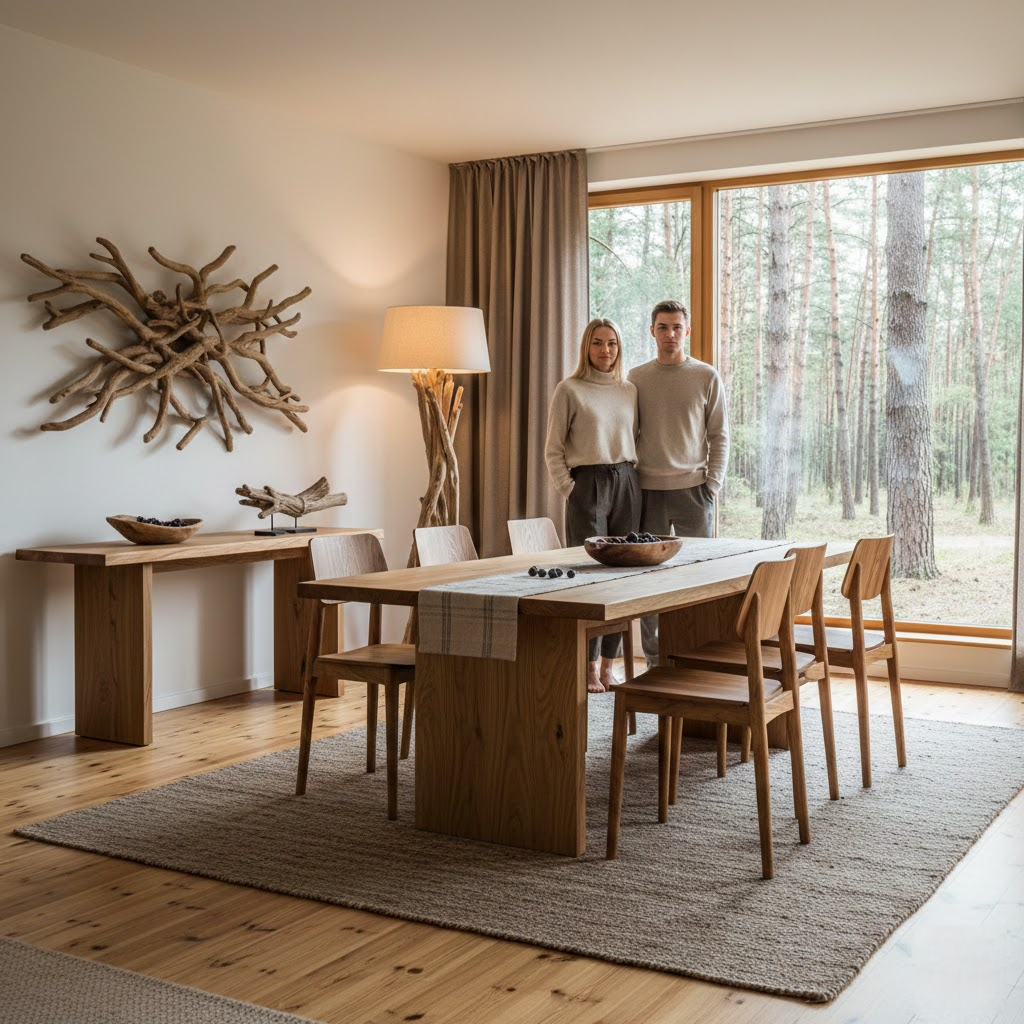 Sugrįžimas prie šaknų: Kodėl medžio gaminiai tampa pagrindiniu modernaus būsto akcentu
