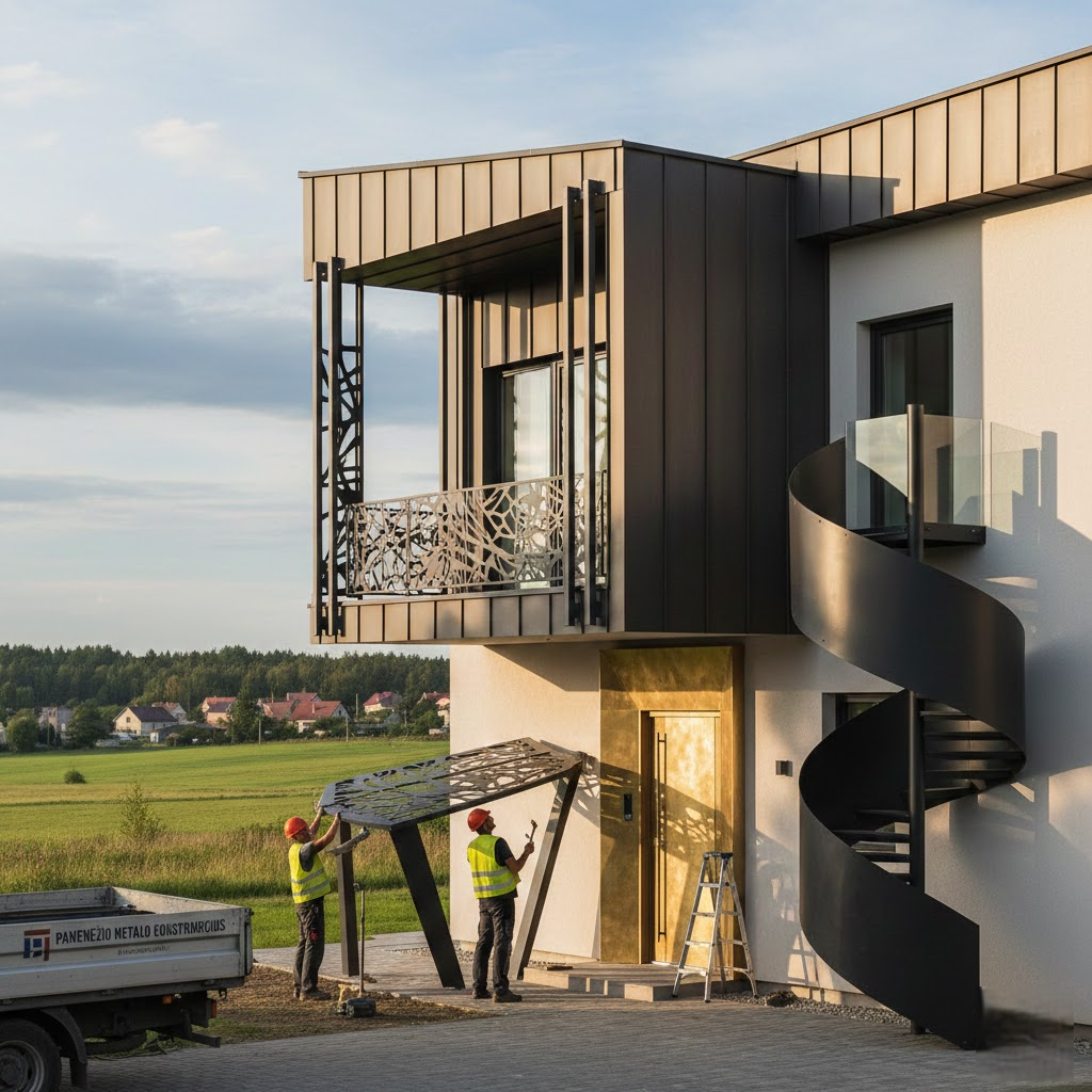 Metalo meistrystė šiuolaikinėje architektūroje: kaip Panevėžio profesionalų darbai keičia Lietuvos namų veidą