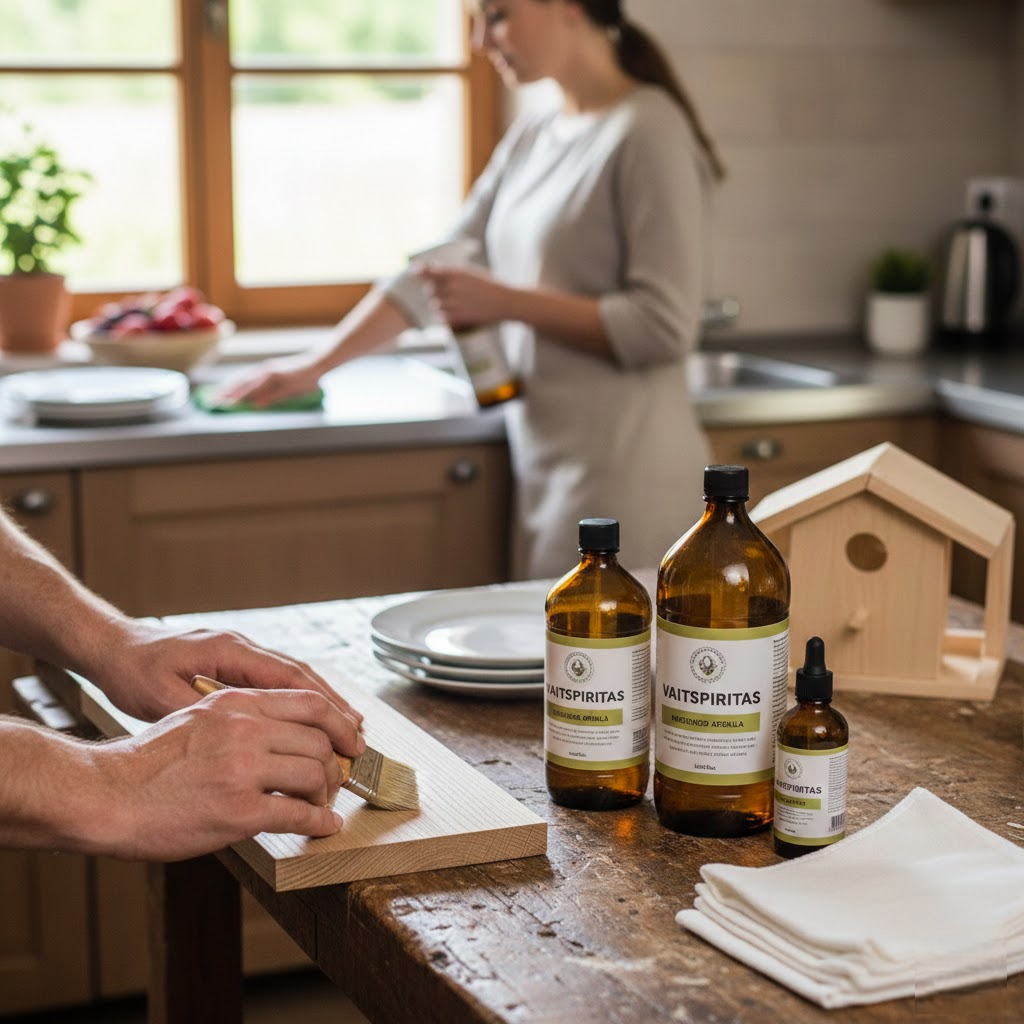 Efektyvus vaitspirito naudojimas: praktinis vadovas meistrams ir namų šeimininkams Efektyvus vaitspirito naudojimas: praktinis vadovas meistrams ir namų šeimininkams