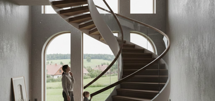 Architektūrinis suktukas: kodėl verta (ir kada pavojinga) rinktis sraigtinius laiptus savo namams?