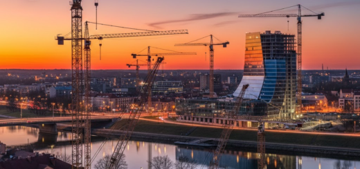 Miesto siluetą formuojantys milžinai: Kauno kranų evoliucija ir įtaka šiuolaikinei statybų rinkai