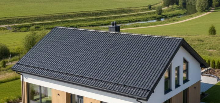 Šiuolaikiškas stogas su Eternit Banga: kodėl šie vidutinio dydžio lakštai tapo lietuvių pasirinkimo standartu