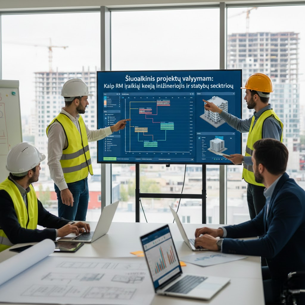Šiuolaikinis projektų valdymas: Kaip RM įrankiai keičia inžinerijos ir statybų sektorių