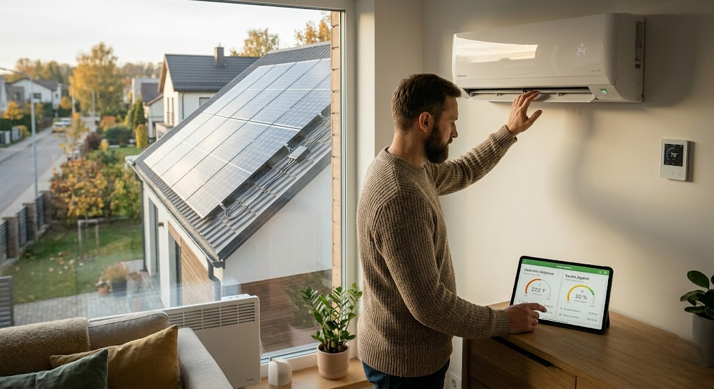 Elektrinis šildymas 2026 metais: išsamus gidas apie technologijas, efektyvumą ir saulės energijos sinergiją