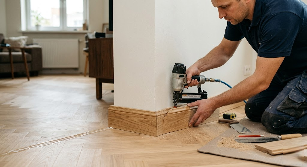 Grindjuosčių montavimas: Išsamus gidas nuo pasirinkimo iki tobulos apdailos Grindjuosčių montavimas: Išsamus gidas nuo pasirinkimo iki tobulos apdailos