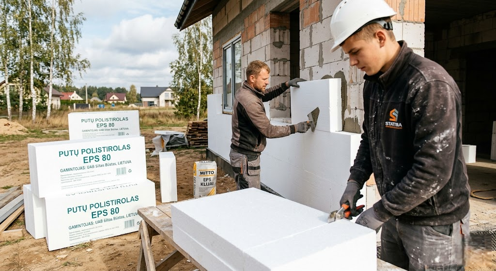 Putų polistirolas EPS 80: Išsamus gidas apie populiariausią šiltinimo pasirinkimą Lietuvoje
