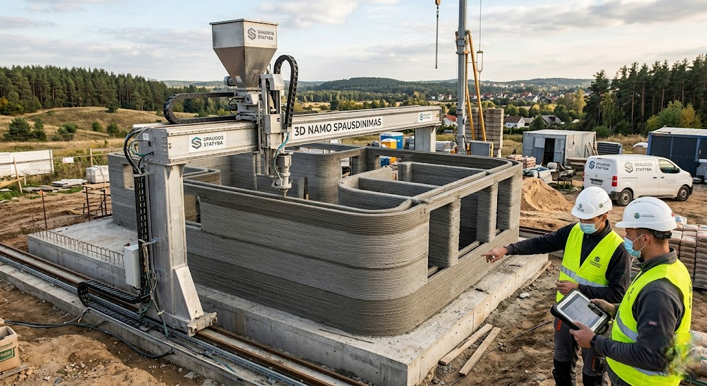 3D namų spausdinimas: Revoliucija statybų sektoriuje, kuri keičia viską