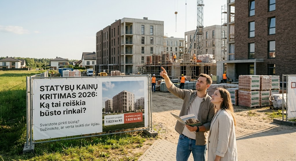 Statybų kainų kritimas 2026-aisiais: Ką tai reiškia būsto rinkai ir ar verta laukti dar ilgiau?