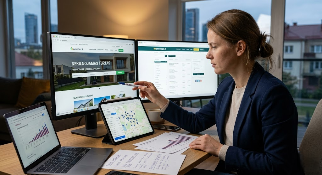 NT Portalai Lietuvoje 2026: Išsamus Gidas po Nekilnojamojo Turto Rinkos Skaitmeninę Evoliuciją