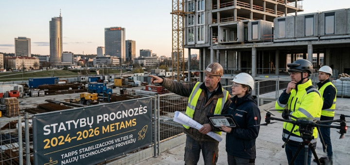 Statybų prognozės 2024–2026 metams: tarp stabilizacijos vilties ir naujų technologinių proveržių