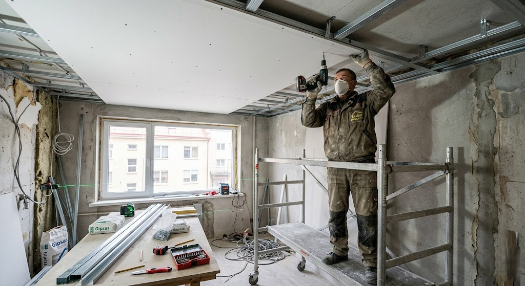 Lubų montavimas: Išsamus gidas planuojantiems remontą – nuo medžiagų pasirinkimo iki galutinės apdailos Lubų montavimas: Išsamus gidas planuojantiems remontą – nuo medžiagų pasirinkimo iki galutinės apdailos