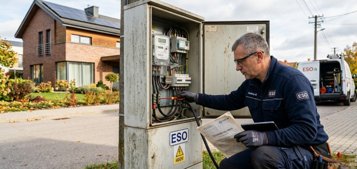 ESO techninės sąlygos: Išsamus gidas nuo prašymo iki elektros įjungimo