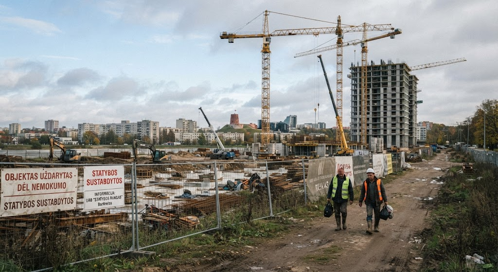 Statybų krizė Lietuvoje: nematomos problemos po kylančiais kranais Statybų krizė Lietuvoje: nematomos problemos po kylančiais kranais
