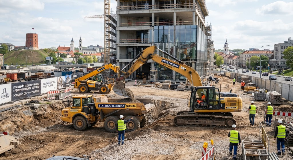 Statybinės technikos nuoma: efektyvus resursų valdymas šiuolaikiniuose statybų projektuose Statybinės technikos nuoma: efektyvus resursų valdymas šiuolaikiniuose statybų projektuose
