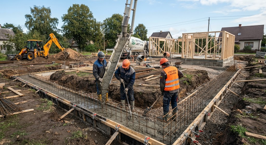 Pamatų įrengimas: Technologijos, Etapai ir Svarbiausi Sprendimai Pamatų įrengimas: Technologijos, Etapai ir Svarbiausi Sprendimai